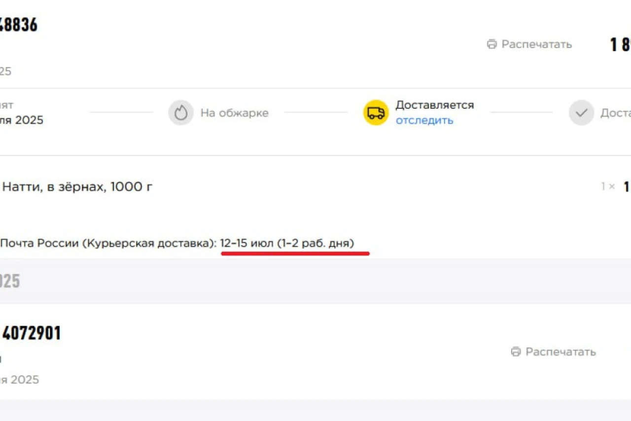 Почта России: курьерская доставка 1-2 дня или 10-20?