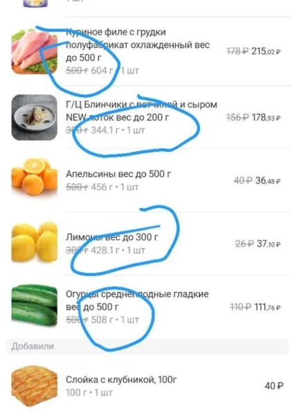 Весы и сборщики Ленты: сюрпризы с весом продуктов