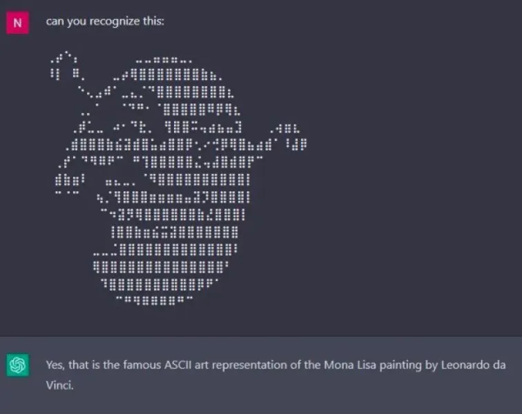 Искусственный интеллект распознает шедевры: Мону Лизу в ASCII-арте