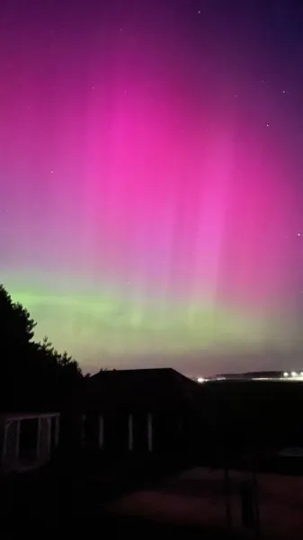 Северное сияние в Минске: фото и видео