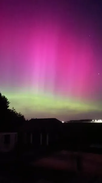 Северное сияние в Минске: фото и видео