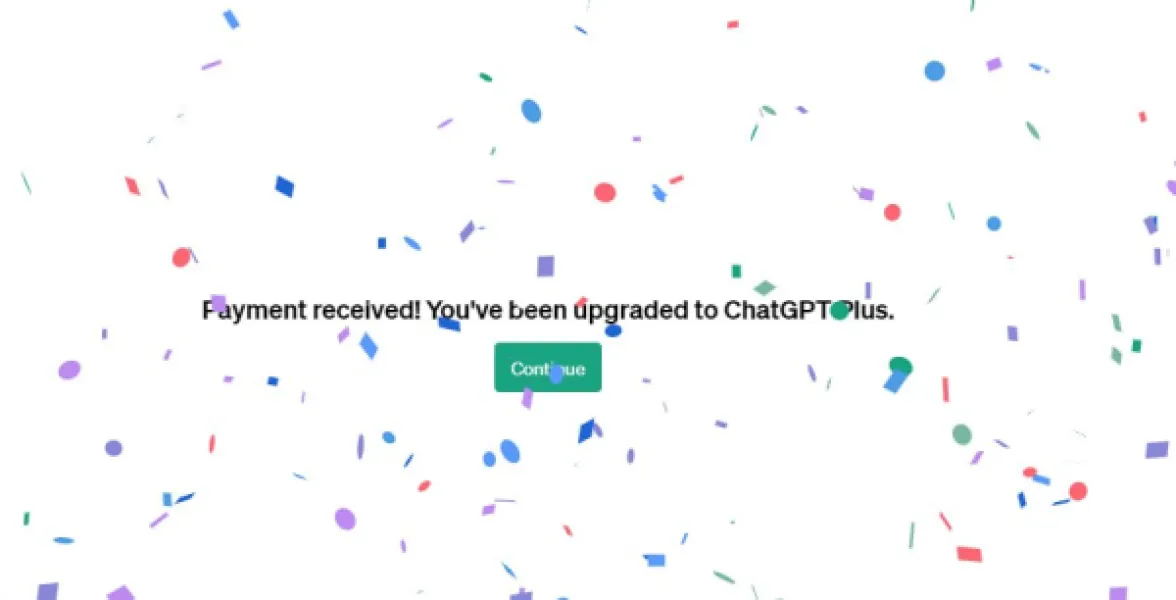 ChatGPT Plus: оплата прошла, подписка активирована