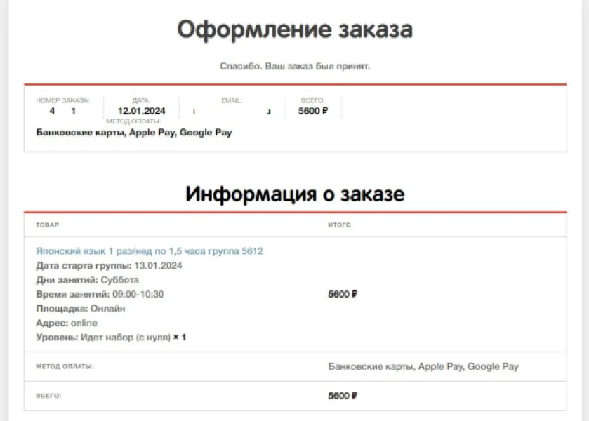 Искра. Буря. Оплата курсов японского языка